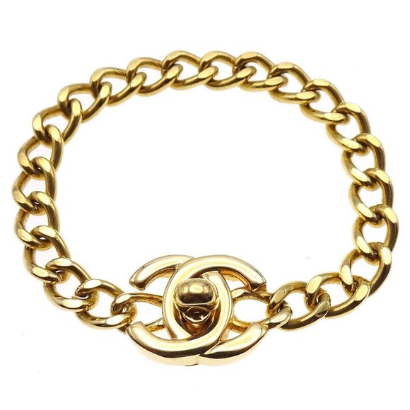 Chanel Turnlock Chain Bracelet Gold - Picture 1 of 5